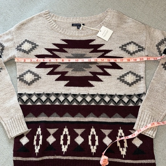 NWT AE Aztec Print Wool  Sweater - Picture 7 of 10
